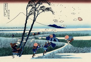 Ejiri en la provincia de Suruga, c.1830 (xilografía) de Katsushika Hokusai