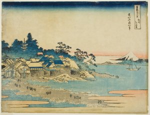 Enoshima en la Provincia de Sagami (Soshu Enoshima), de la serie "Treinta y Seis Vistas del Monte Fuji (Fugaku sanjurokkei)"