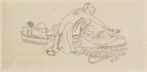 Vendedor de pescado de Katsushika Hokusai