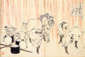 De la serie Cien Poemas por Cien Poetas: Fujiwara no Sadanaga de Katsushika Hokusai