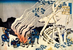 De la serie Cien Poemas por Cien Poetas: Minamoto no Muneyuki, c1830 de Katsushika Hokusai