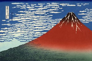 Fuji, Montañas en clima despejado, de "36 Vistas del Monte Fuji" de Katsushika Hokusai