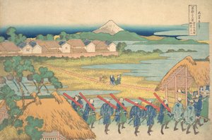 Vista del Fuji desde el Barrio de Placer de Senju
