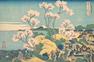 Fuji desde Gotenyama en el Tokaido en Shinagawa de Katsushika Hokusai