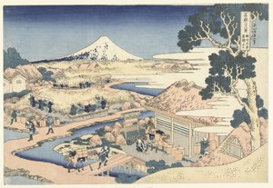 Fuji de la plantación de té de Katakura en la provincia de Suruga Sunshu Katakura chaen no Fuji (título sobre el objeto) 36 vistas del monte Fuji (título de la serie) Fugaku sanjurokkei (título de la serie sobre el objeto) de Katsushika Hokusai