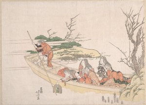 Recolección de algas marinas de Katsushika Hokusai