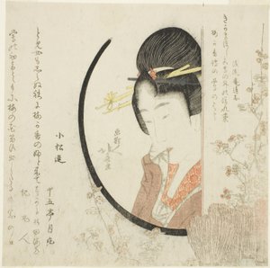 Chica en la ventana de Katsushika Hokusai