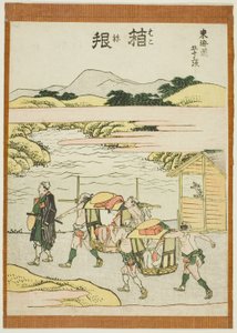 Hakone, de la serie "Cincuenta y Tres Estaciones del Tokaido (Tokaido gojusan tsugi)"