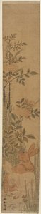 Liebres y rosas de Katsushika Hokusai