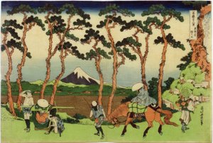 Hodogaya en la carretera Tôkaidô de Katsushika Hokusai