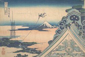 Honganji en Asakusa en Edo Toto Asakusa Honganji, de la serie Treinta y Seis Vistas, ca. 1830-32 de Katsushika Hokusai