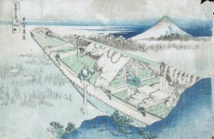 Joshu, Ushibori, Provincias de Hetachi de la Serie Treinta y Seis Vistas de Fuji, siglo XIX de Katsushika Hokusai