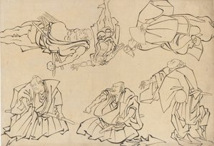Actores de Kabuki de Katsushika Hokusai