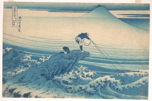 Kajikazawa, en la provincia de Kai (Kōshū Kajikazawa), de la serie «Las treinta y seis vistas del monte Fuji» (Fugaku sanjūrokkei) de Katsushika Hokusai