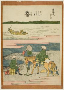 Kawasaki, de la serie "Cincuenta y Tres Estaciones del Tokaido (Tokaido gojusan tsugi)" de Katsushika Hokusai