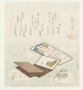 color de la concha Irogai (título sobre objeto) Una comparación de poemas y conchas de Genroku (título de la serie) Genroku kasen kaiawase (título de la serie sobre el objeto) de Katsushika Hokusai