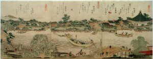 Sala de culto del Templo Komagata de Katsushika Hokusai