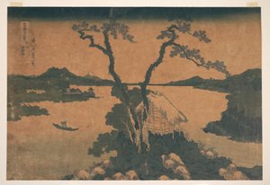 El lago Suwa, en la provincia de Shinano (Shinshū Suwako), de la serie «Las treinta y seis vistas del monte Fuji» (Fugaku sanjūrokkei) de Katsushika Hokusai