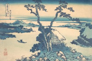 Lago Suwa en la provincia de Shinano, de la serie Treinta y seis vistas de... de Katsushika Hokusai