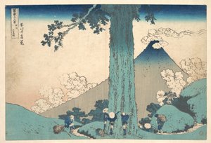 El paso de Mishima en la provincia de Kai (Kōshū Mishima goe), de la serie «Las treinta y seis vistas del monte Fuji» (Fugaku sanjūrokkei) de Katsushika Hokusai