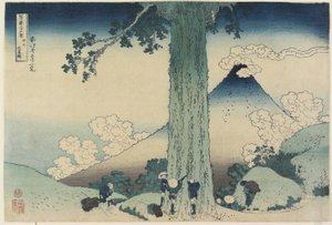 Paso de Mishima en la Provincia de Kai, 1831-34 de Katsushika Hokusai