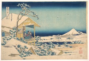 La mañana después de la nevada en Koishikawa, en Edo (Koishikawa yuki no ashita), de la serie «Las treinta y seis vistas del monte Fuji» (Fugaku sanjūrokkei)