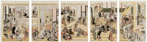 Año Nuevo en el burdel de Ogi-ya de Katsushika Hokusai