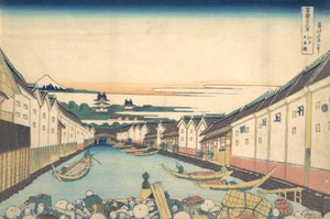 Nihonbashi en Edo, de la serie Treinta y seis vistas del monte Fuji, ca. 1830-32 de Katsushika Hokusai