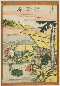 Odawara, de la serie "Cincuenta y tres estaciones del Tokaido (Tokaido gojusan tsugi)" de Katsushika Hokusai