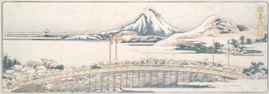 Okazaki, de la serie Cincuenta y tres mensajes de placeres primaverales de Katsushika Hokusai