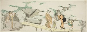 En la pasarela de Katsushika Hokusai
