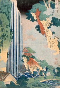 Cascada Ona en el Kisokaido, 1827
