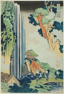 Cascadas de Ono en el Camino Kisokaidō, de la serie Recorrido por las Cascadas en Varias Provincias de Katsushika Hokusai