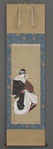 Retrato de una cortesana caminando, c.1815-19 de Katsushika Hokusai