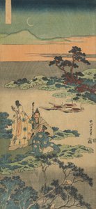 Impresión de la serie "Un verdadero espejo de poemas chinos y japoneses"