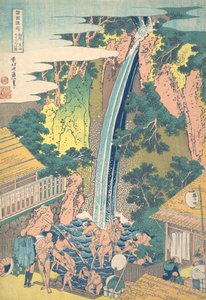 Cascada Roben en Oyama en la provincia de Sagami, de la serie, ca. 1827 de Katsushika Hokusai