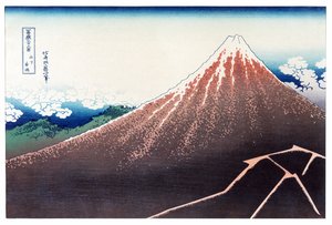 Sanka Haku de 36 vistas del monte Fuji, c. 1890 de Katsushika Hokusai