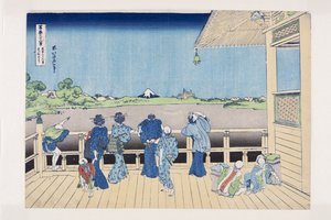 Salón Sazai del Templo de los Quinientos Arhats de Katsushika Hokusai