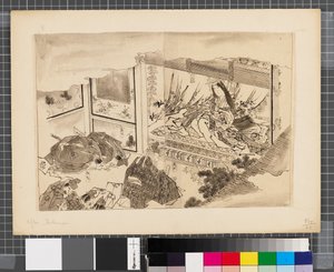 Escenas de la guerra entre Japón y Corea, finales del siglo XVIII-primera mitad del siglo XIX (tinta y aguada sobre papel)