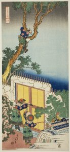 Sei Shonagon, de la serie "Un verdadero espejo de poemas japoneses y chinos (Shiika shashin kyo)" de Katsushika Hokusai