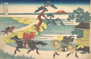 Aldea Sekiya en el río Sumida, de la serie Thi..., ca. 1830-32 de Katsushika Hokusai