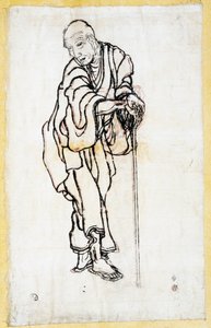 Autorretrato como anciano, c.1840-49 de Katsushika Hokusai