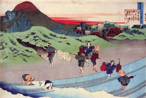 "" Serie de cien poemas de cien poetas: ""Jito Tenno"" Impresión de Katsushika Hokusai (1760-1849) (escuela ukiyo-e) alrededor de 1830 State Hermitage San Petersburgo Rusia