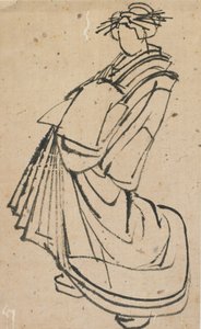 Boceto de una cortesana, finales del siglo XVIII-principios del siglo XIX