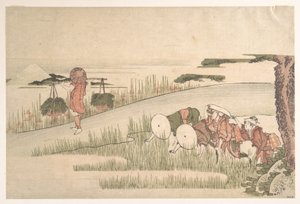 La primavera en los arrozales de Katsushika Hokusai