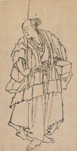 Figura de pie de un hombre, finales del siglo XVIII-principios del siglo XIX de Katsushika Hokusai