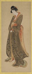 Figura de pie de una chica alta, finales del siglo XVIII-principios del XIX de Katsushika Hokusai
