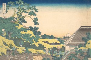 Surugadai en Edo Toto Sundai, de la serie Treinta y seis vistas del Monte Fuji de Katsushika Hokusai