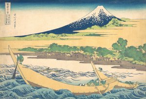 Bahía de Tago cerca de Ejiri en el Tokaido, de la serie Treinta y seis vistas del monte Fuji, ca. 1830-32 de Katsushika Hokusai