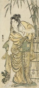El Actor Ichikawa Komazo como una Mujer con el Cabello Despeinado, c.1791
